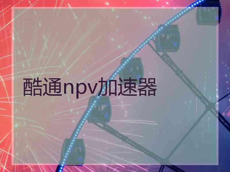 酷通npv加速器