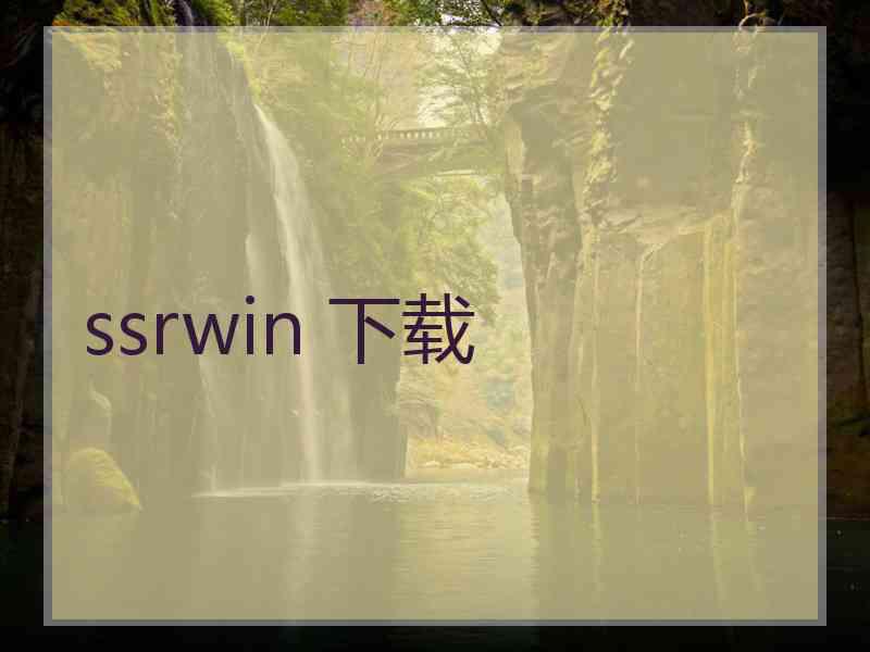ssrwin 下载