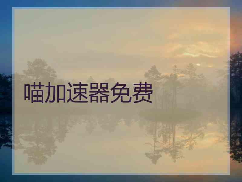 喵加速器免费