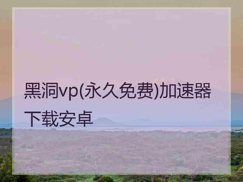 黑洞vp(永久免费)加速器下载安卓