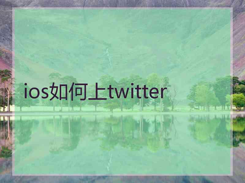 ios如何上twitter