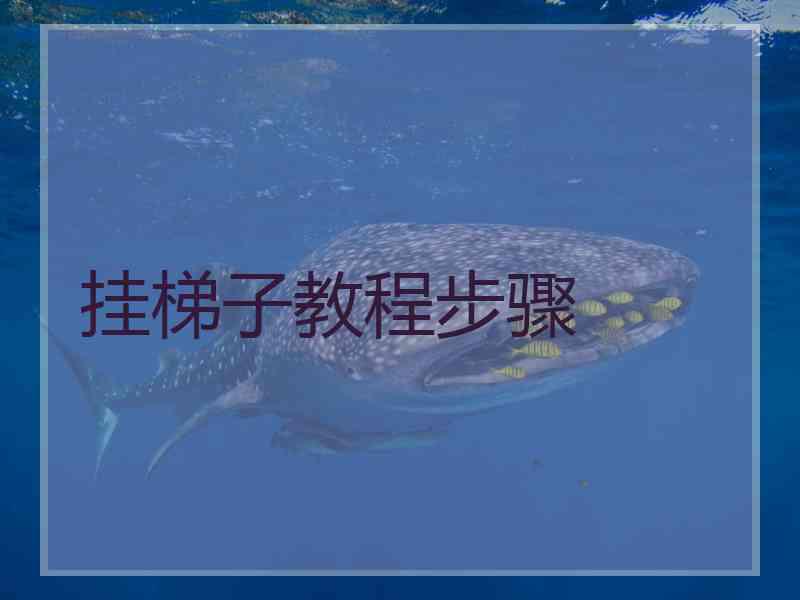 挂梯子教程步骤