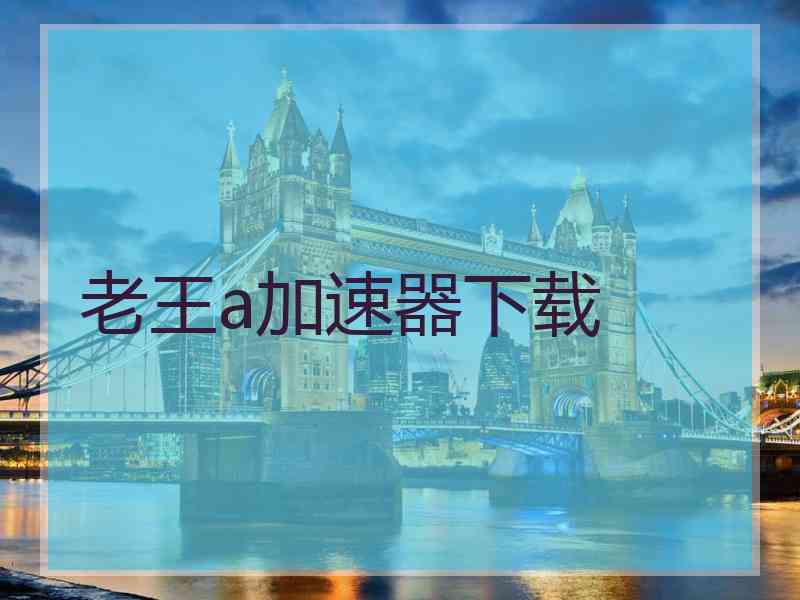 老王a加速器下载