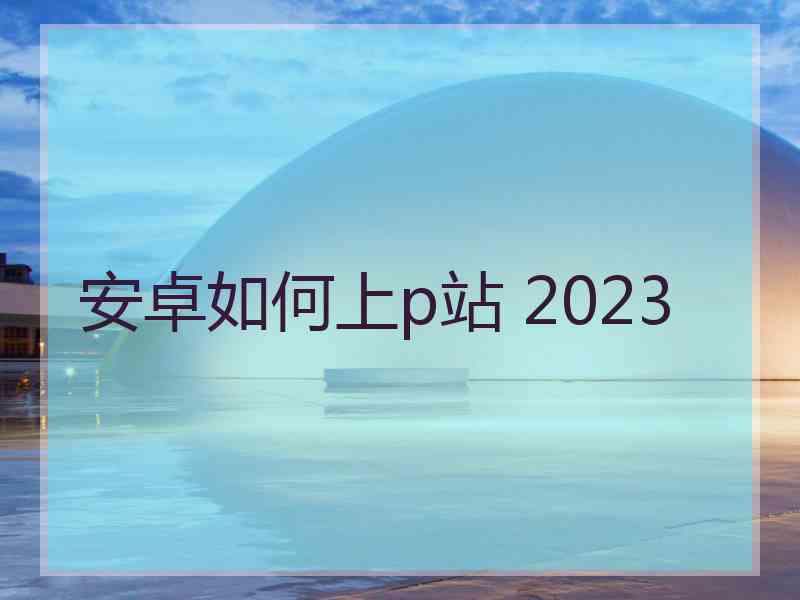 安卓如何上p站 2023