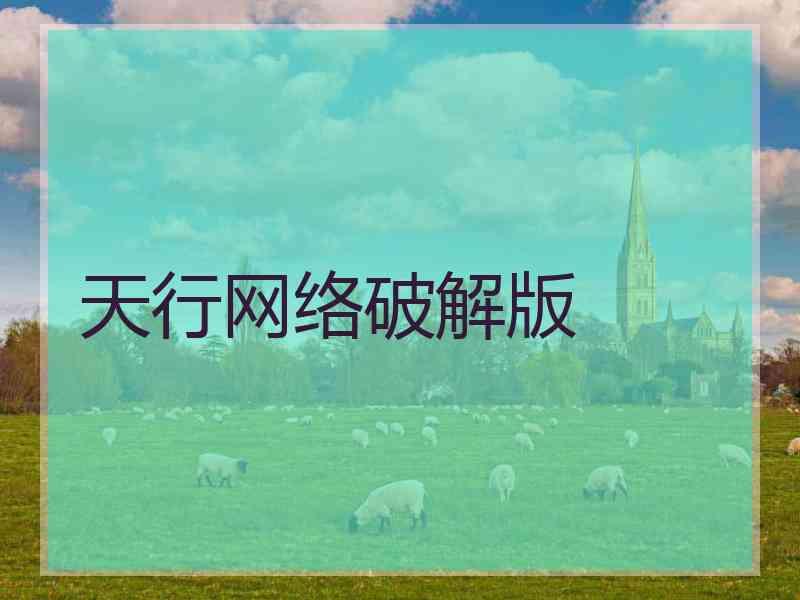 天行网络破解版
