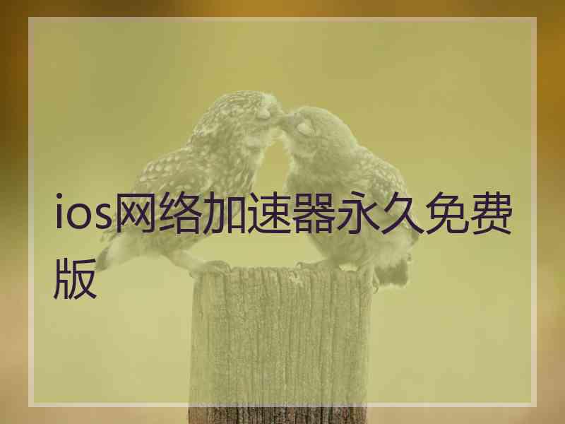 ios网络加速器永久免费版