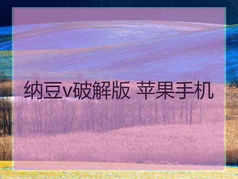 纳豆v破解版 苹果手机
