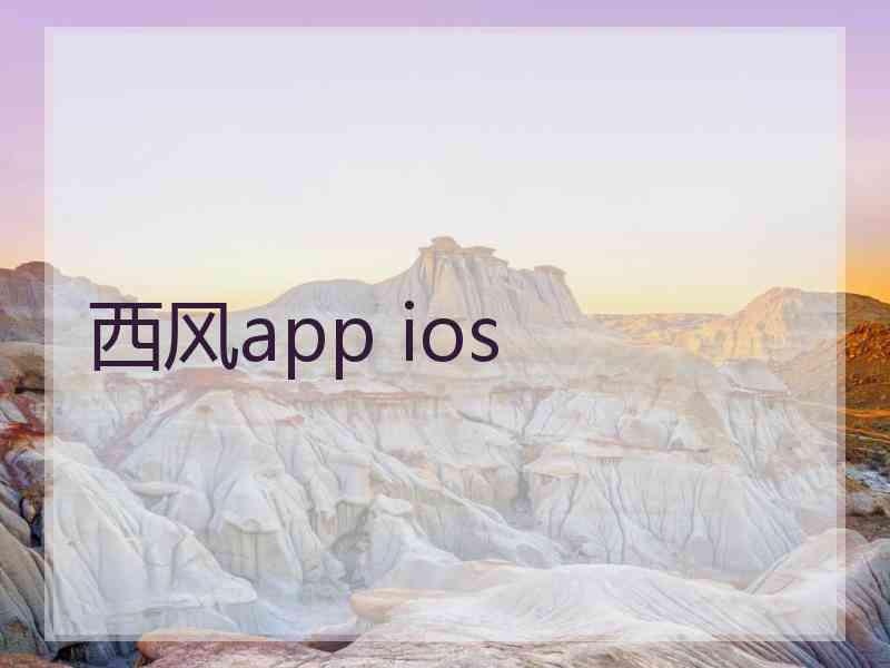 西风app ios
