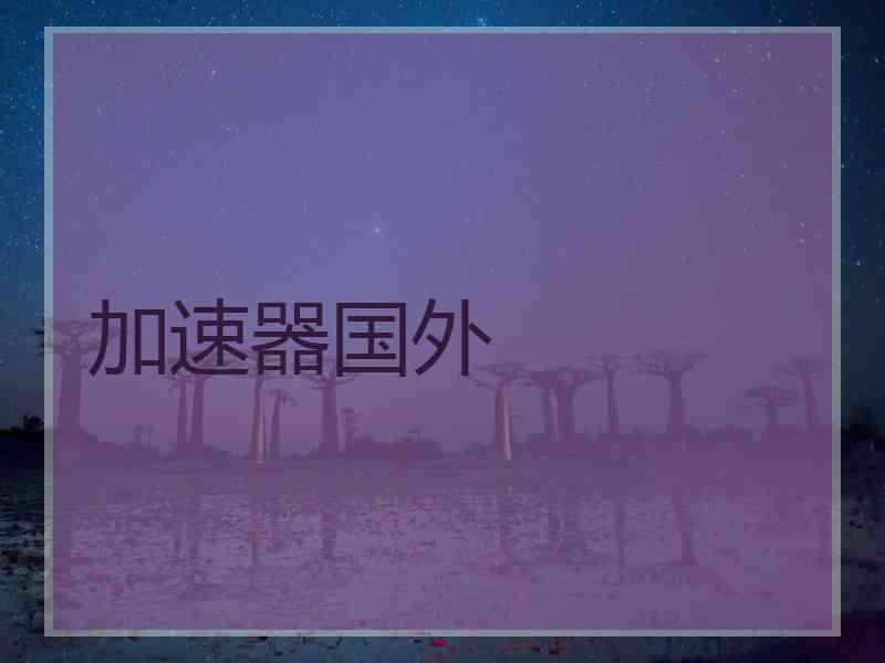 加速器国外