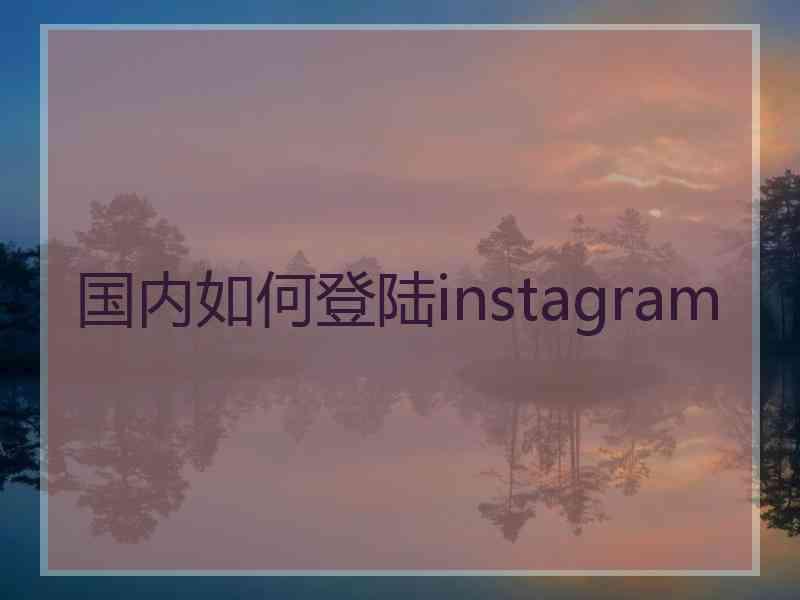 国内如何登陆instagram