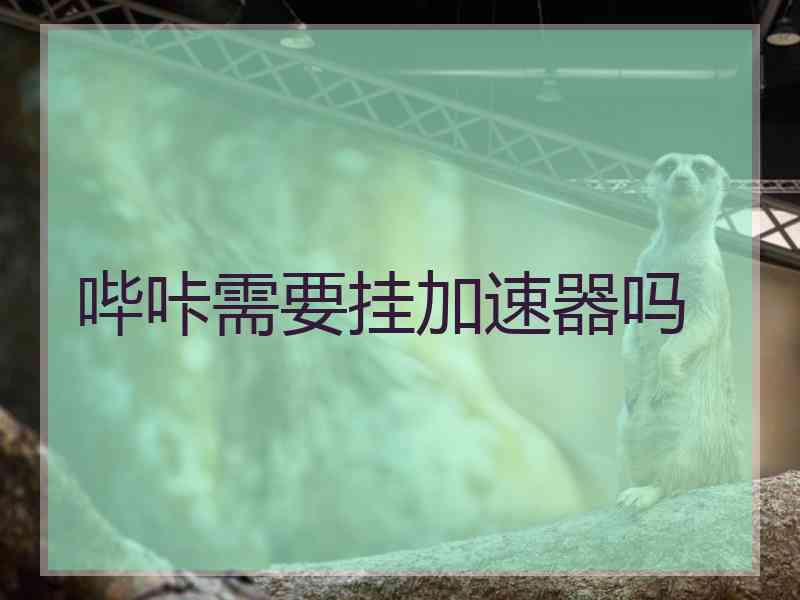 哔咔需要挂加速器吗