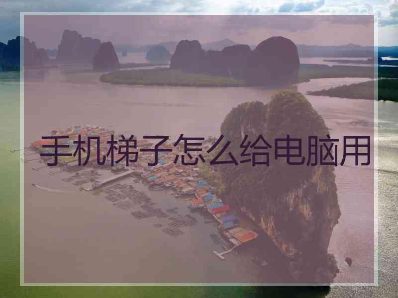 手机梯子怎么给电脑用