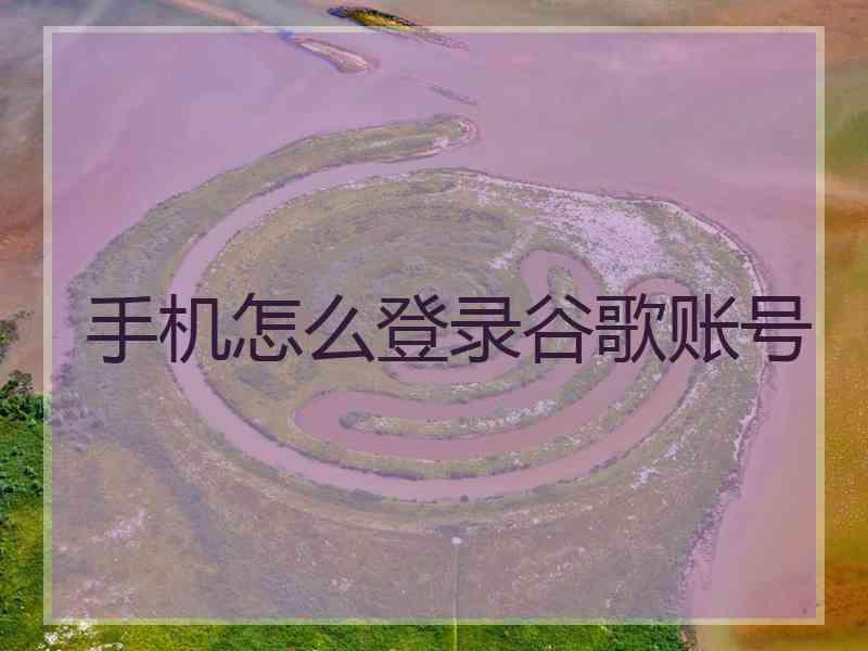 手机怎么登录谷歌账号