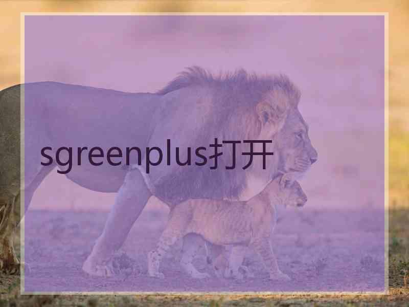 sgreenplus打开