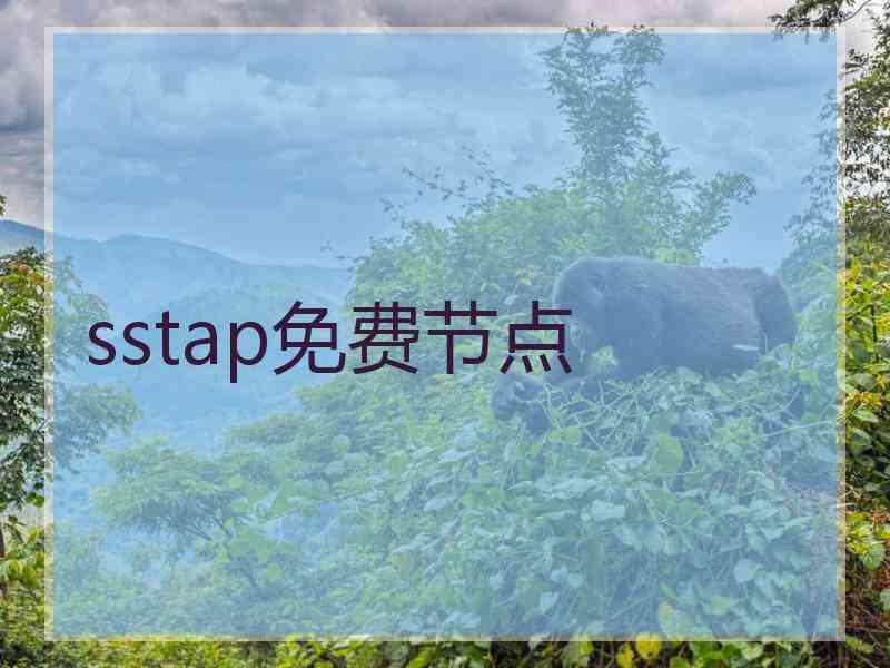 sstap免费节点
