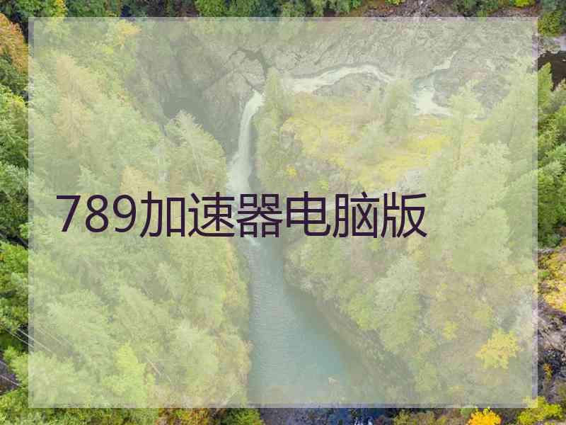 789加速器电脑版