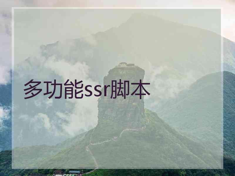 多功能ssr脚本