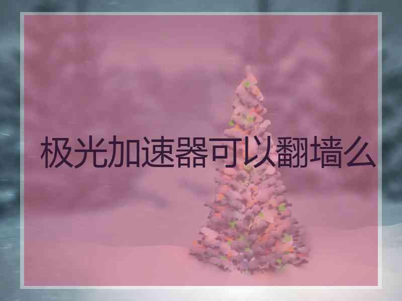 极光加速器可以翻墙么