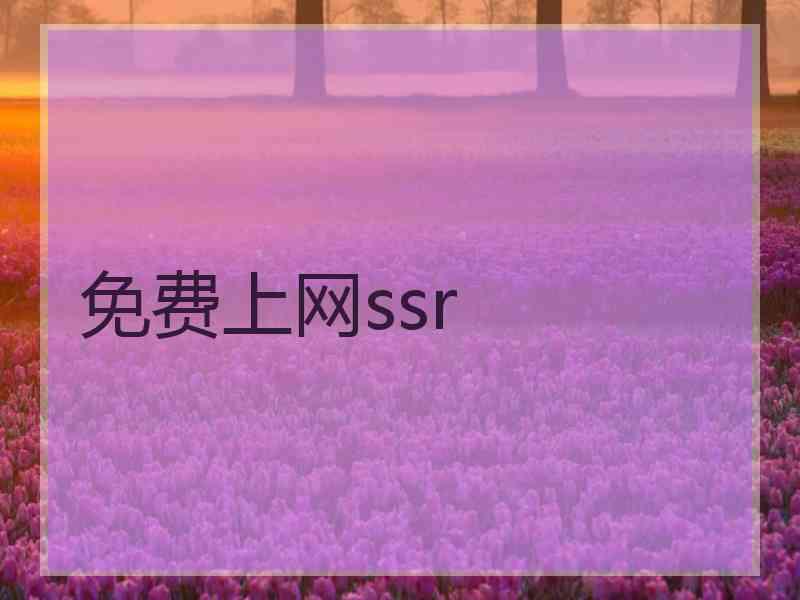 免费上网ssr