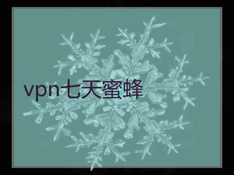 vpn七天蜜蜂