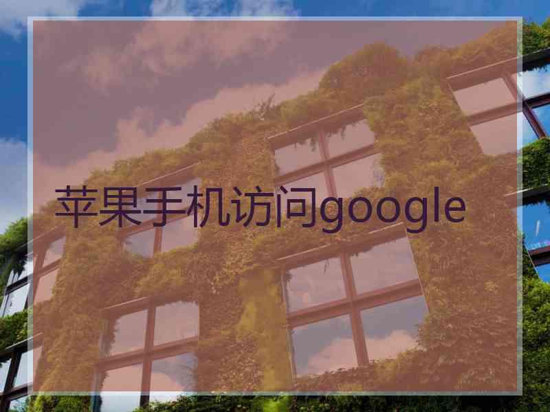 苹果手机访问google