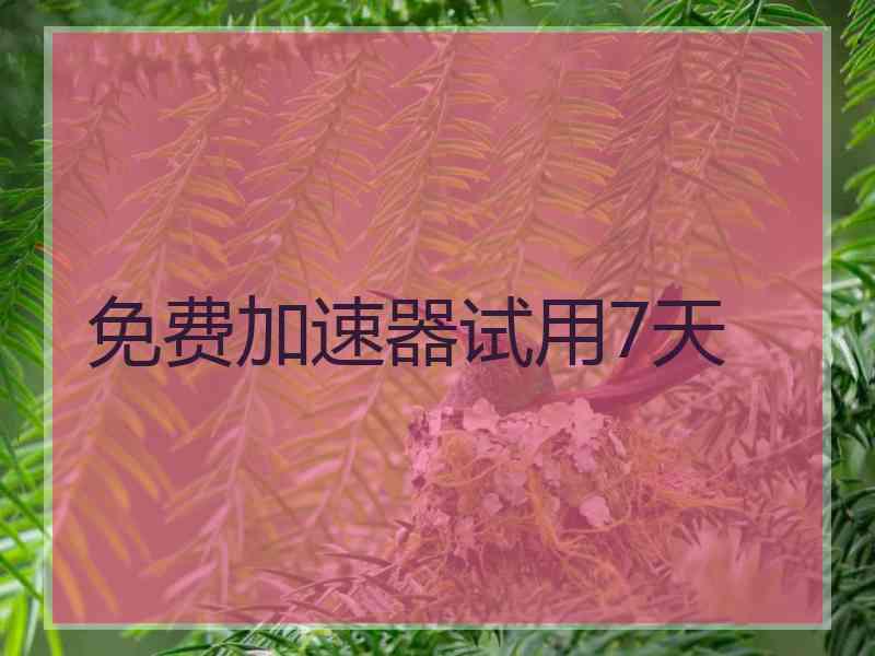 免费加速器试用7天