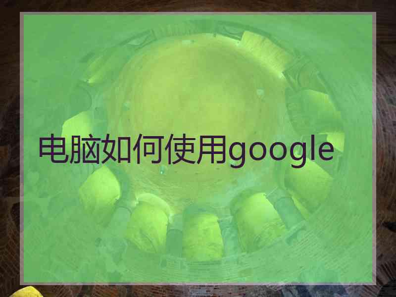 电脑如何使用google