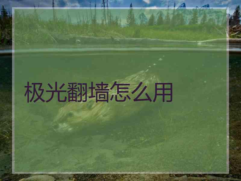 极光翻墙怎么用