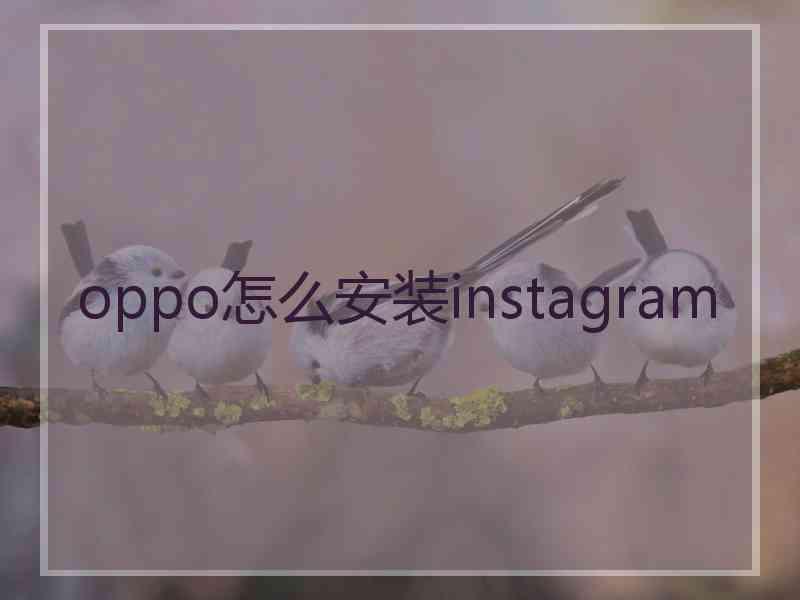 oppo怎么安装instagram