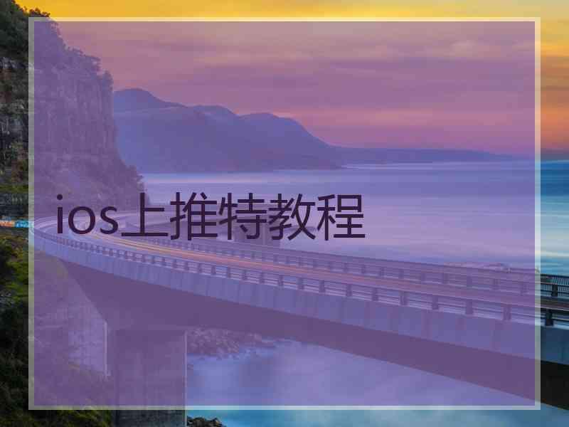 ios上推特教程