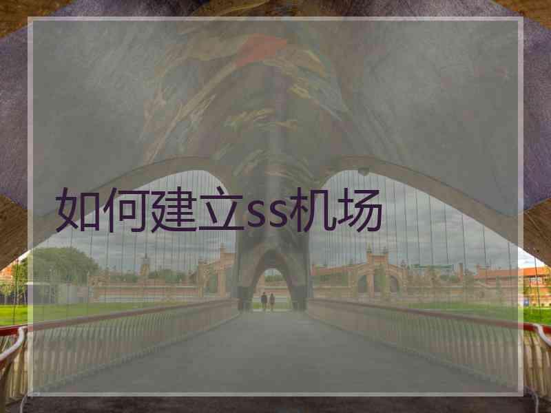 如何建立ss机场