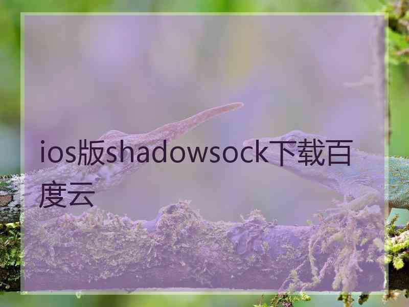 ios版shadowsock下载百度云