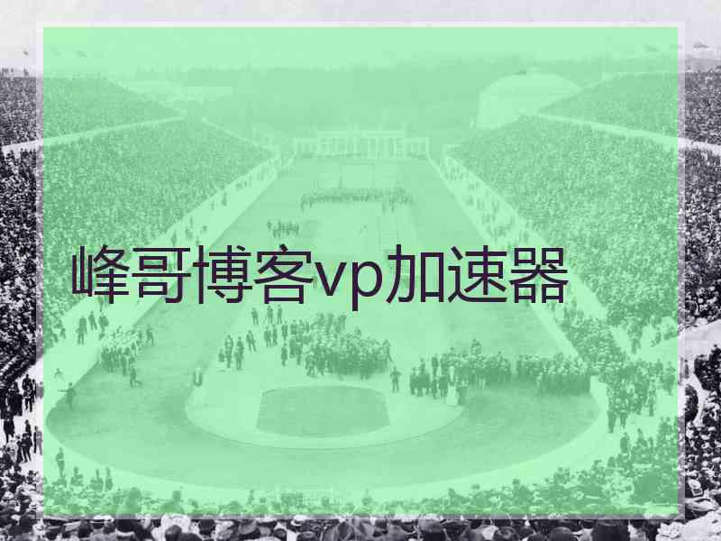 峰哥博客vp加速器