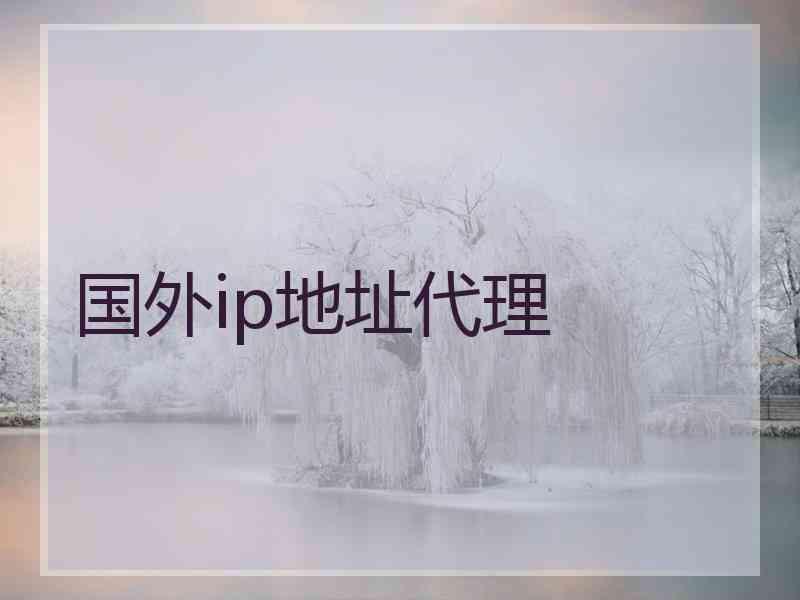 国外ip地址代理