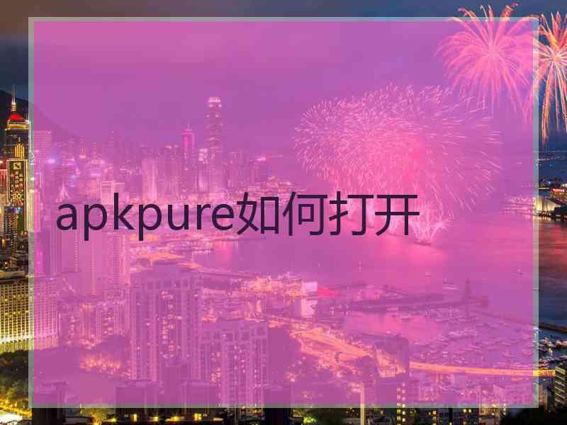 apkpure如何打开