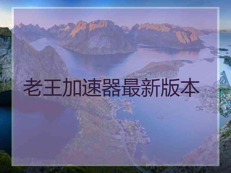 老王加速器最新版本
