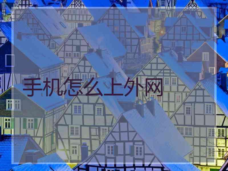手机怎么上外网