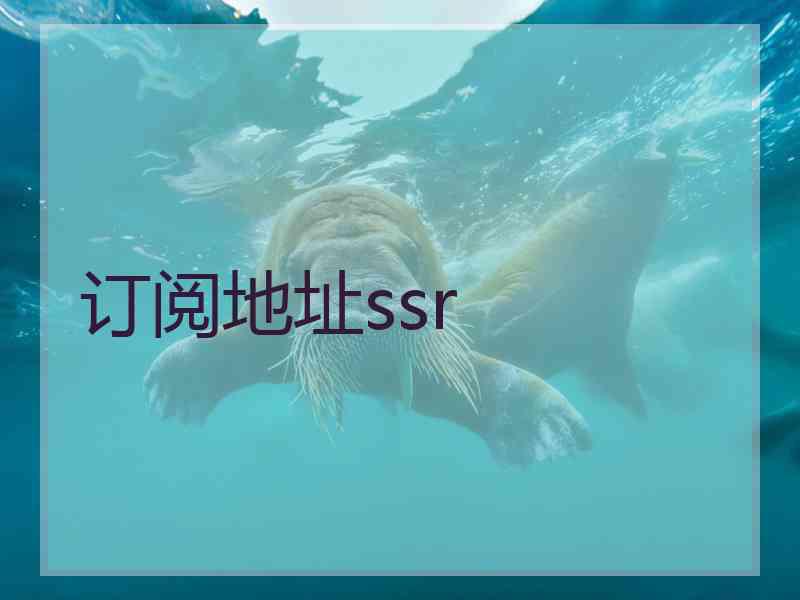 订阅地址ssr