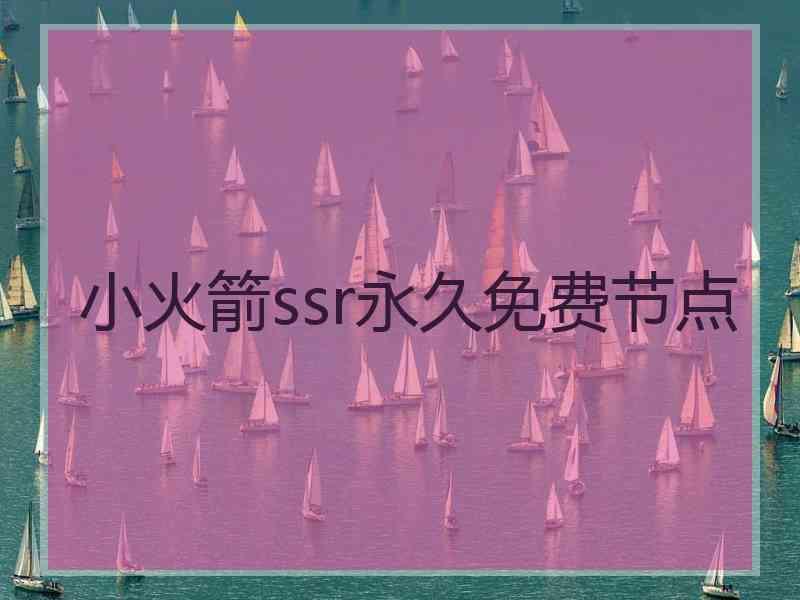 小火箭ssr永久免费节点