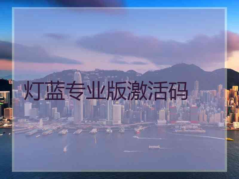 灯蓝专业版激活码