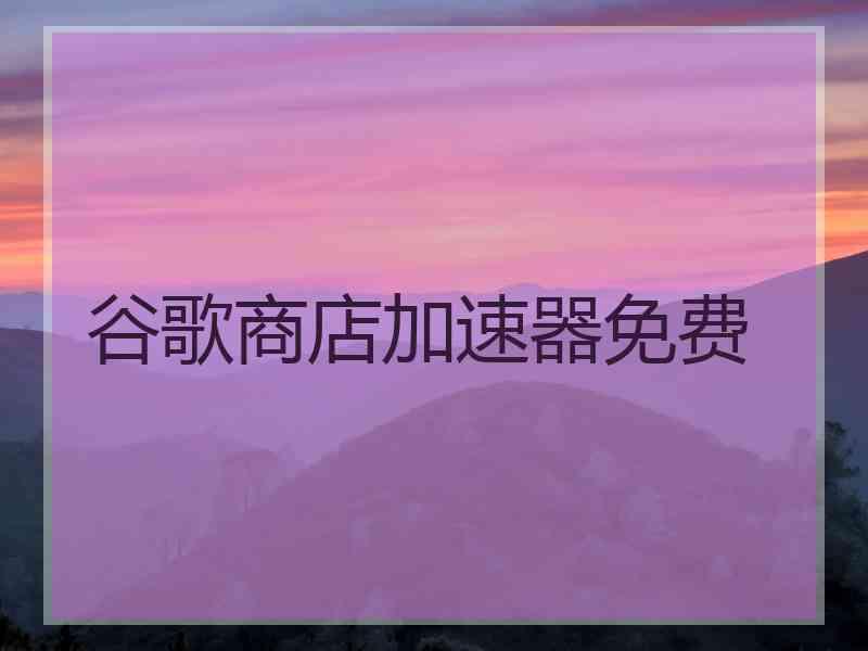 谷歌商店加速器免费