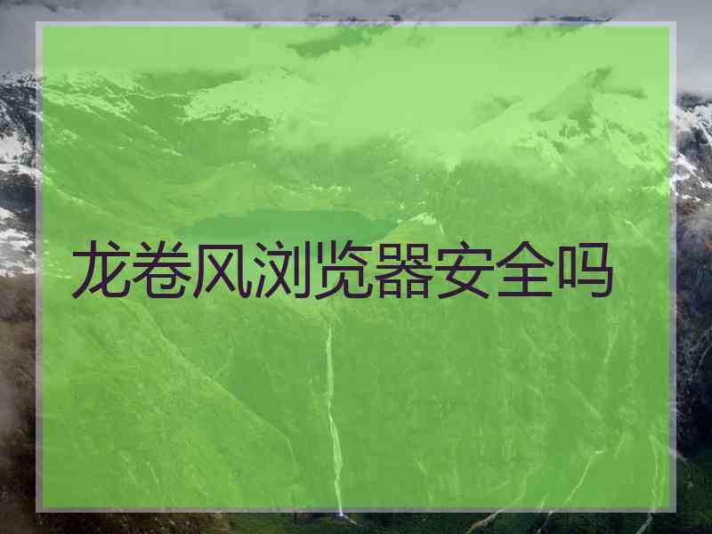 龙卷风浏览器安全吗