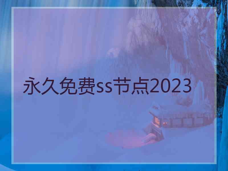 永久免费ss节点2023
