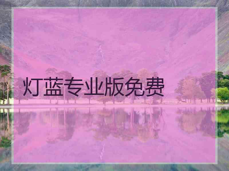 灯蓝专业版免费