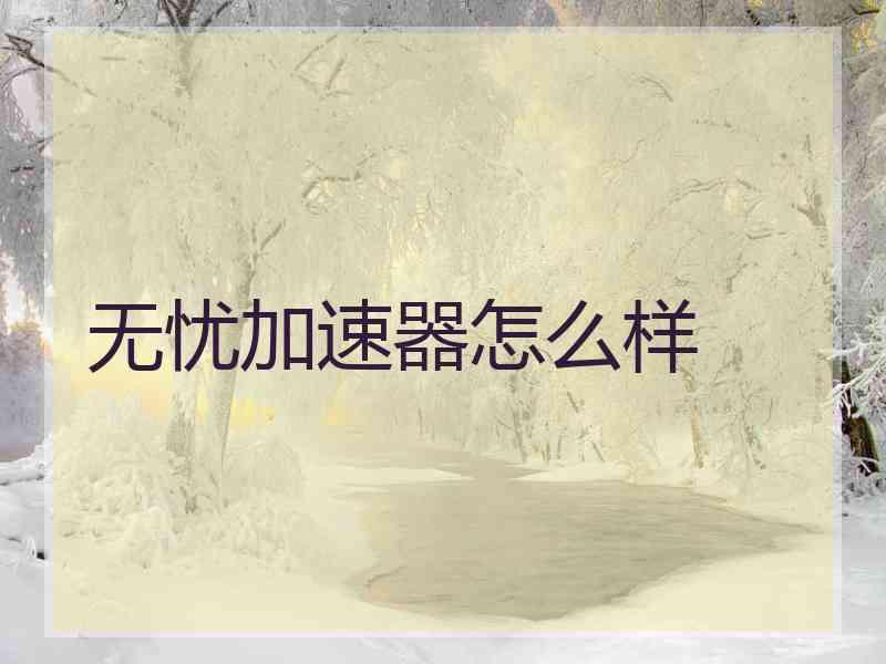 无忧加速器怎么样
