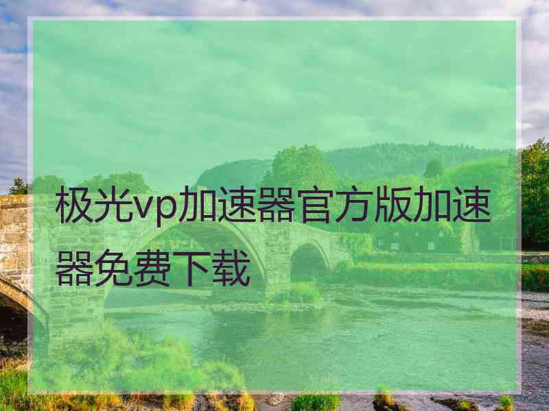 极光vp加速器官方版加速器免费下载