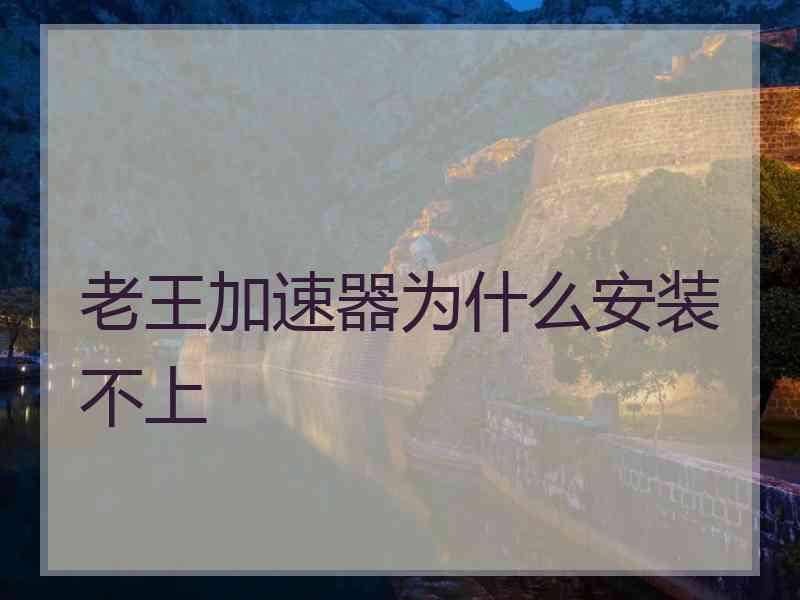 老王加速器为什么安装不上