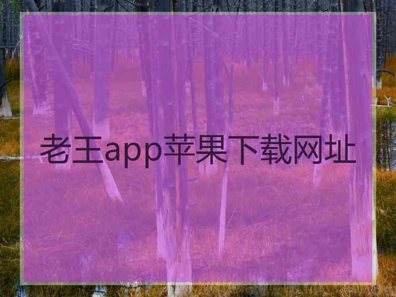 老王app苹果下载网址