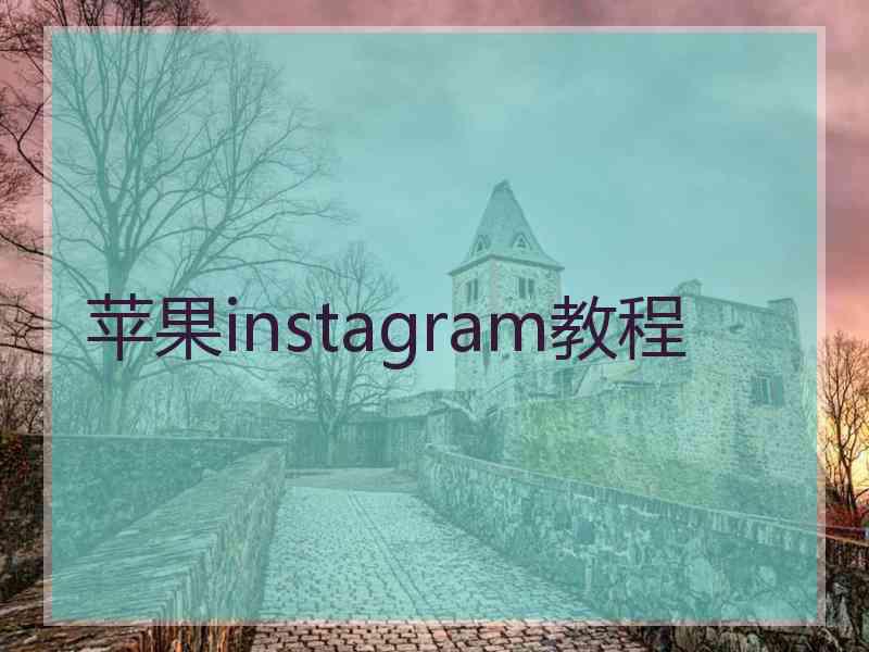 苹果instagram教程