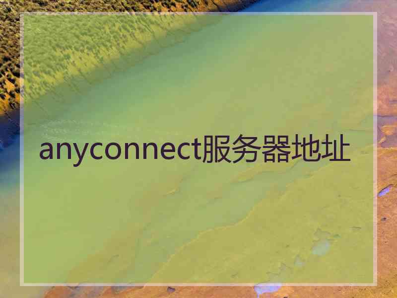 anyconnect服务器地址